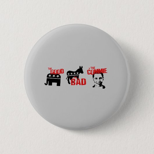 Anti-Obama - das gute. Das Schlechte. Der Commie Button (Vorderseite)