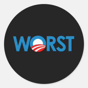 Anti-Obama - Das Schlimmste Runder Aufkleber
