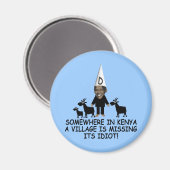 Anti Obama, Dorfidiot Magnet (Vorderseite/Rückseite)