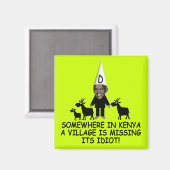 Anti Obama, Dorfidiot Magnet (Vorderseite/Rückseite)