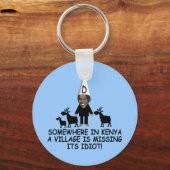 Anti Obama, Dorfidiot Schlüsselanhänger (Vorderseite)