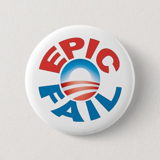 Anti-Obama-Epos versagen Knopf Button (Vorderseite)