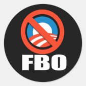 Anti-Obama - fbo Runder Aufkleber (Vorderseite)