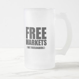 Anti-Obama - freie Märktenicht Freeloaders T - Mattglas Bierglas