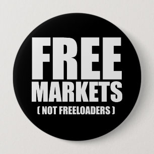 Anti-Obama - freie Märktenicht Freeloaders weiß Button
