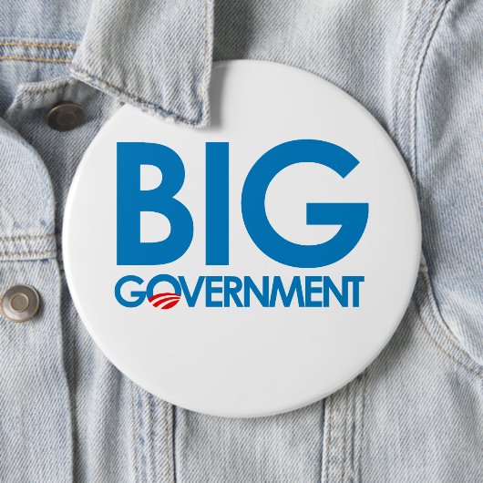Anti-Obama - Große Regierung Button (Beispiel)