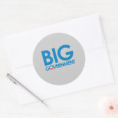 Anti-Obama - Große Regierung Runder Aufkleber (Umschlag)