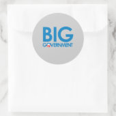 Anti-Obama - Große Regierung Runder Aufkleber (Tasche)