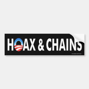 Anti-obama "Hoax & Chains" Autoaufkleber