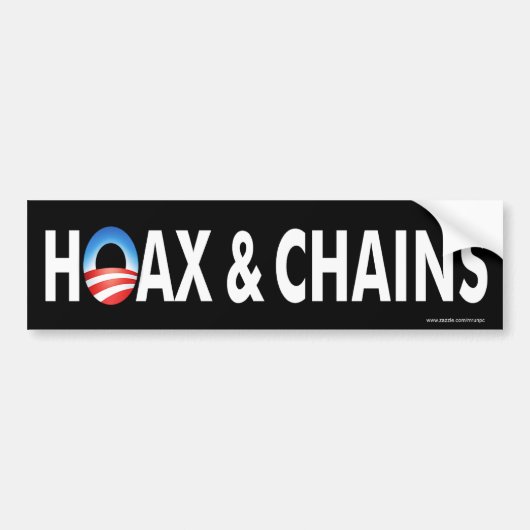 Anti-obama "Hoax & Chains" Autoaufkleber (Vorne)