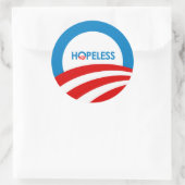 Anti-Obama - hoffnungslos Runder Aufkleber (Tasche)