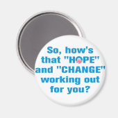Anti Obama "Hope" und "Change" Magnet (Vorderseite/Rückseite)