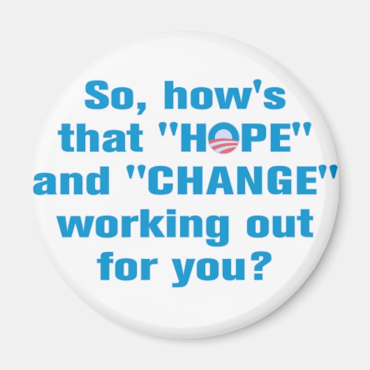Anti Obama "Hope" und "Change" Magnet (Vorne)