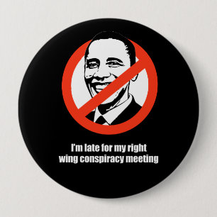 Anti-Obama - ich bin für meine Rechteverschwörun Button