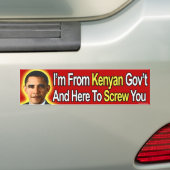 Anti-Obama "Ich bin von Kenyan Gov t't"-Autoaufkle Autoaufkleber (Auf Auto)
