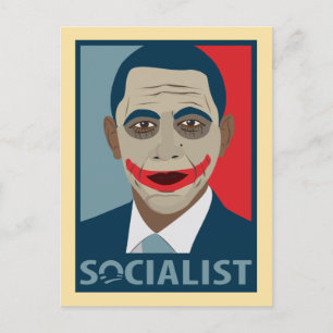 Anti-Obama-Joker Sozialist Postkarte