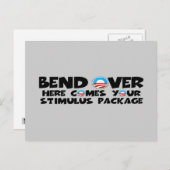Anti-Obama-Konjunkturpaket Postkarte (Vorne/Hinten)