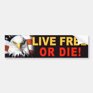 Anti Obama "Live Free or Die"-Autoaufkleber Autoaufkleber