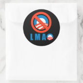 Anti-Obama - LMAO Runder Aufkleber (Tasche)