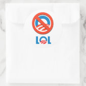 Anti-Obama - LOL Runder Aufkleber (Tasche)