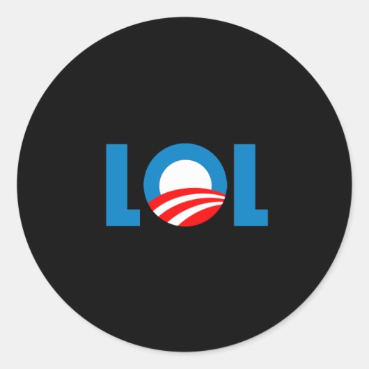 Anti-Obama - LOL Runder Aufkleber (Vorderseite)