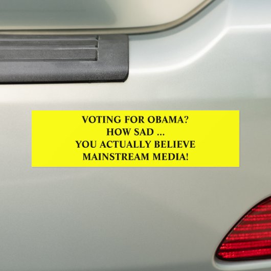 Anti-Obama-Mainstream-Medien Autoaufkleber (Auf Auto)