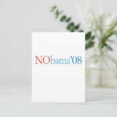 ANTI-OBAMA / NOBAMA '08 POSTKARTE (Stehend Vorderseite)