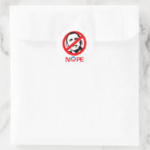 Anti-Obama - Nope Runder Aufkleber (Tasche)