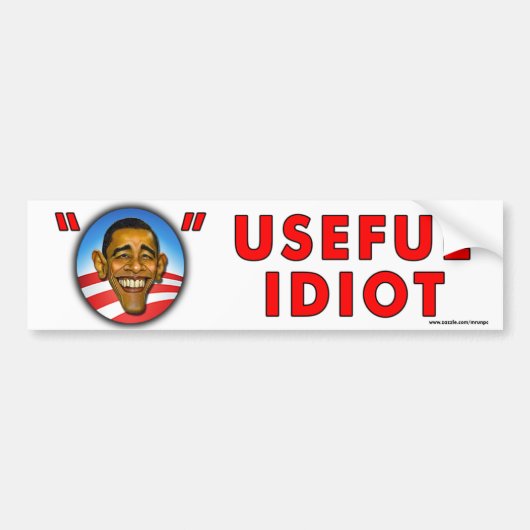 Anti-Obama "Nützlicher Idiot-Autoaufkleber" Autoaufkleber (Vorne)