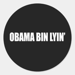 Anti-Obama - Obama bin lyin Runder Aufkleber