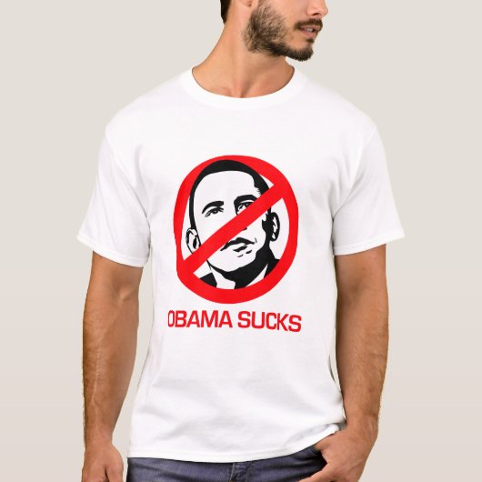 Anti-Obama - Obama ist zum Kotzen T-Shirt (Vorderseite)