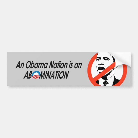 Anti-Obama - Obamanation 2 Autoaufkleber (Vorne)