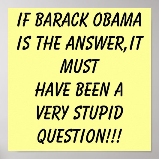 ANTI OBAMA POSTER (Vorne)