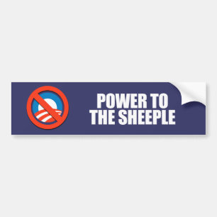 ANTI-OBAMA-, Power zum sheeple Autoaufkleber