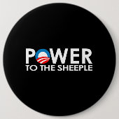 ANTI-OBAMA - POWER ZUM SHEEPLE BUTTON (Vorderseite)