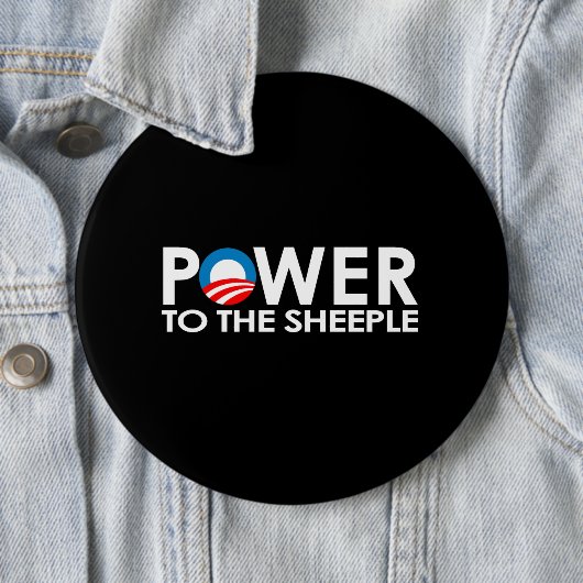 ANTI-OBAMA - POWER ZUM SHEEPLE BUTTON (Beispiel)