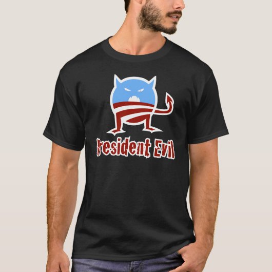 Anti-Obama-Präsident Evil T-Shirt (Vorderseite)