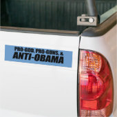 Anti-Obama - PRO-GOD PRO-GUNS ANTI-OBAMA Autoaufkleber (Auf Lkw)