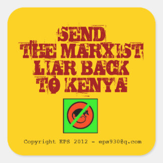 Anti-Obama Quadratischer Aufkleber