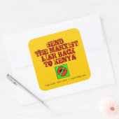 Anti-Obama Quadratischer Aufkleber (Umschlag)