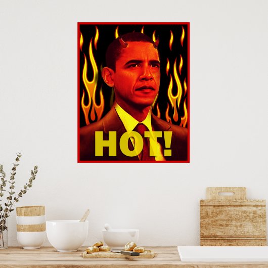Anti-Obama Red Devil Giant Poster (Küche)