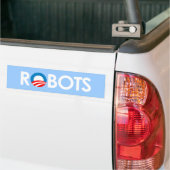 Anti-Obama - Roboter weiß Autoaufkleber (Auf Lkw)