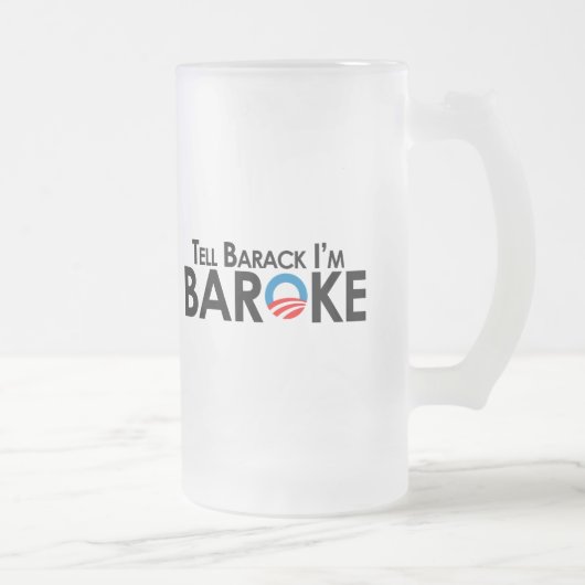 Anti-Obama - sagen Sie Barack Im Baroke Mattglas Bierglas (Rechts)