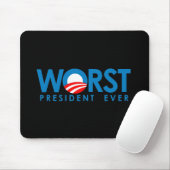 Anti-Obama - schlechtester Präsident Ever Mousepad (Mit Mouse)