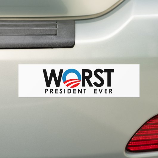 Anti-Obama - schlechtestes Schwarzes Präsidenten Autoaufkleber (Auf Auto)
