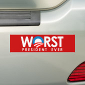Anti-Obama - schlechtestes Weiß Präsidenten Ever Autoaufkleber (Auf Auto)