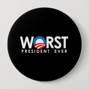 Anti-Obama - schlechtestes Weiß Präsidenten Ever Button