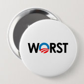 ANTI-OBAMA - SCHWARZES SCHWARZ-.png Button (Vorne & Hinten)