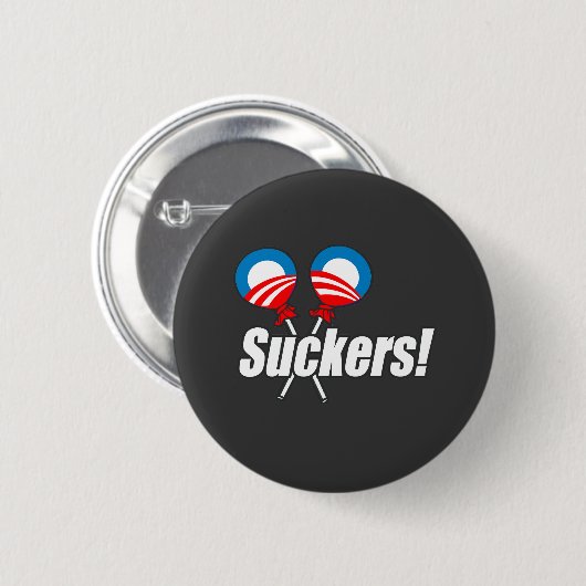Anti-Obama - Schwindel Button (Vorne & Hinten)
