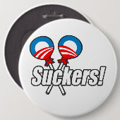 Anti-Obama - Schwindel Button (Vorne & Hinten)